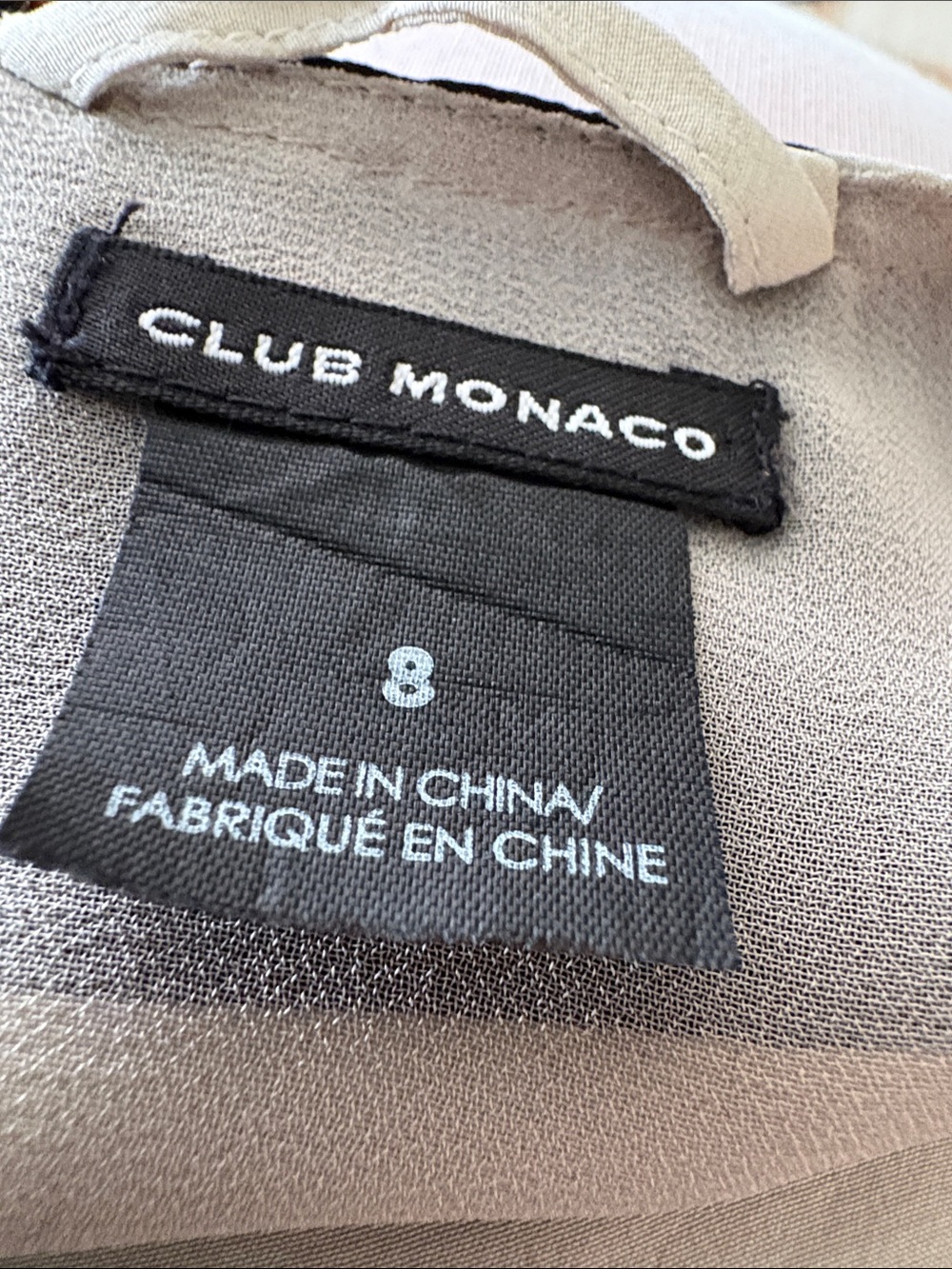 Club Monaco Navy and White Horizontal Stripe Midi Tank Dress. Silk - Picture 3 of 5